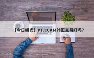 【今日曝光】PT.CCAM外汇交易好吗？
