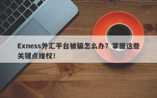 Exness外汇平台被骗怎么办？掌握这些关键点维权！