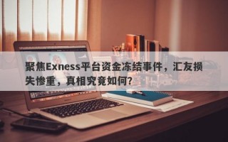 聚焦Exness平台资金冻结事件，汇友损失惨重，真相究竟如何？