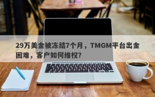 29万美金被冻结7个月，TMGM平台出金困难，客户如何维权？