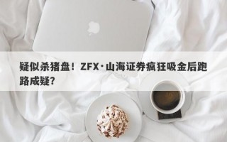 疑似杀猪盘！ZFX·山海证券疯狂吸金后跑路成疑？