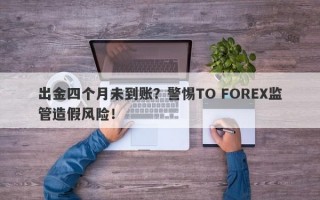 出金四个月未到账？警惕TO FOREX监管造假风险！