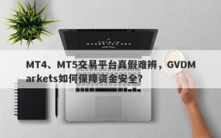 MT4、MT5交易平台真假难辨，GVDMarkets如何保障资金安全？