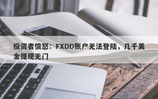 投资者愤怒：FXDD账户无法登陆，几千美金提现无门