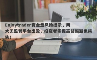 Enjoytrader资金盘风险提示，两大无监管平台出没，投资者需提高警惕避免损失！