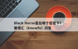 Black Horse是在哪个监管下？-要懂汇（knowfx）问答