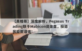 【真相哥】深度解析，Pegasus Trading联手Mabicon资金盘，投资风险需谨慎！