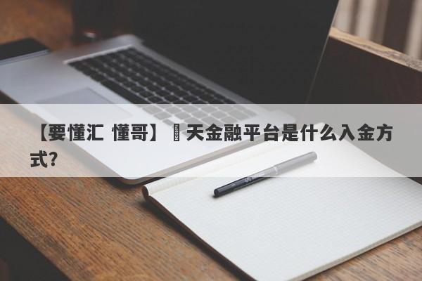 【要懂汇 懂哥】灝天金融平台是什么入金方式？
-第1张图片-要懂汇圈网