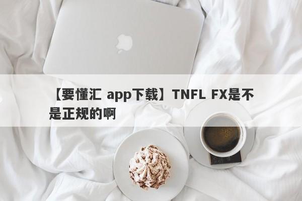 【要懂汇 app下载】TNFL FX是不是正规的啊
-第1张图片-要懂汇圈网