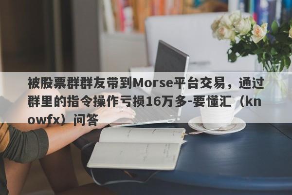 被股票群群友带到Morse平台交易，通过群里的指令操作亏损16万多-要懂汇（knowfx）问答-第1张图片-要懂汇圈网